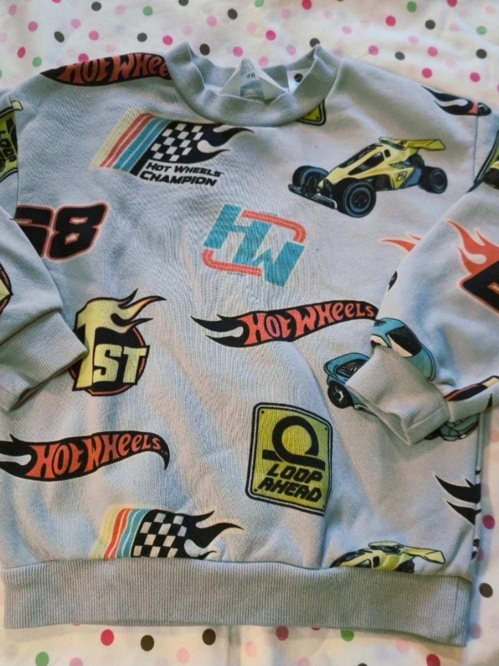 H&M Hot Wheels Printed Brushed-Inside Sweatshirt Boys 5T-6T